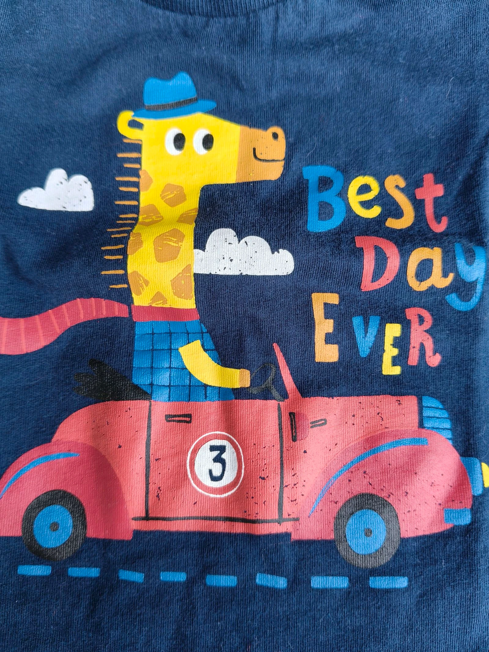 Boys' short-sleeve T-shirt C&A navy blue giraffe 80 cm – photo 2